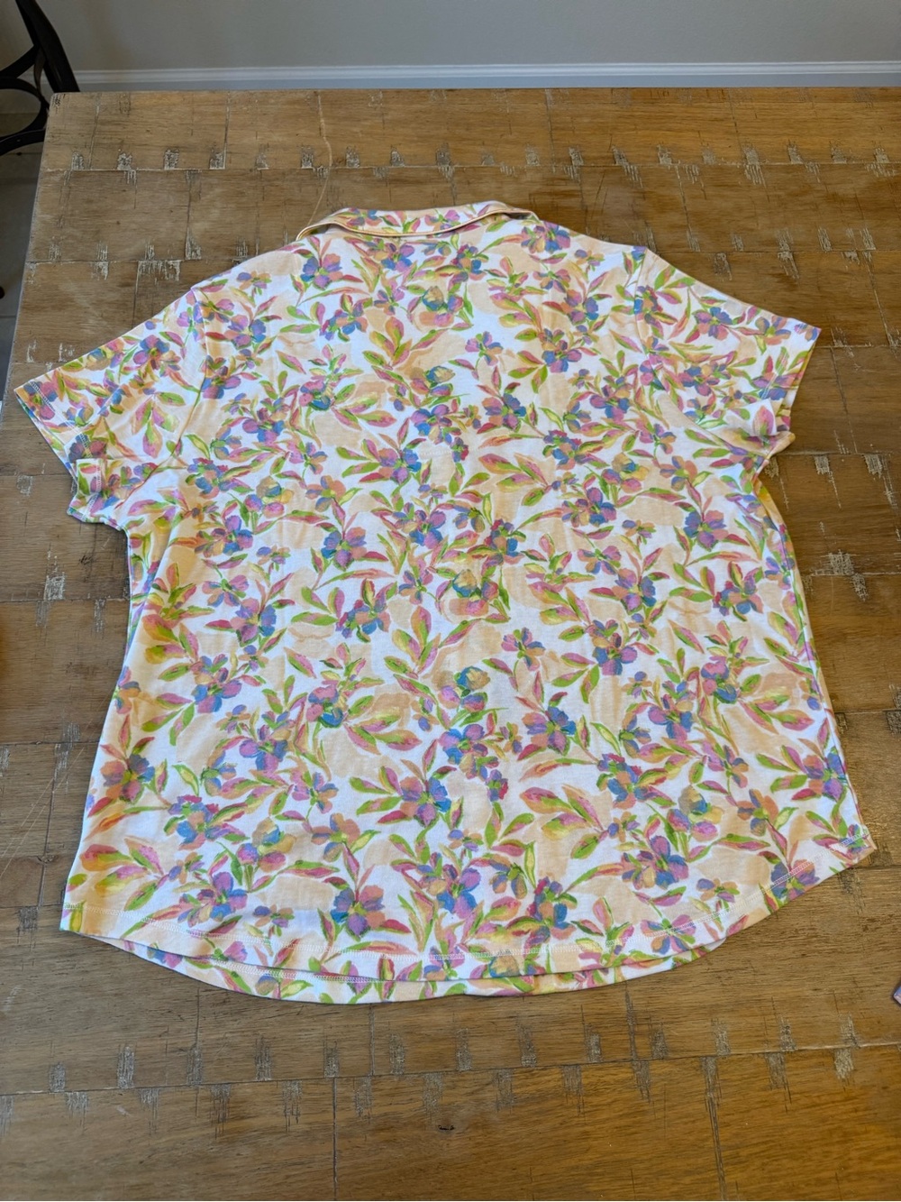 Karen Neuburger Floral Cotton Pajama Set in Pink, Green & Yellow - Picture 4 of 15